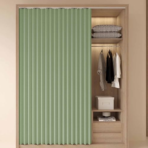 YWQJL Schrankvorhänge Für Küche, Kleiderschrank, Badezimmer, Staubdichter Vorhang Für Regale, Wandpaneele, Regal Vorhang, Coffee Shop Vorhang, Schrank Schatten Vorhang(3,(W100*H200cm) 2pcs) von YWQJL