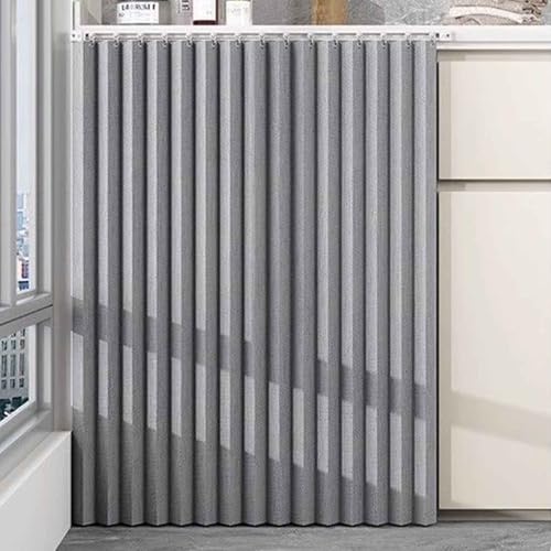 YWQJL Schrankvorhänge Für Küche, Kleiderschrank, Badezimmer, Staubdichter Vorhang Für Regale, Wandpaneele, Regal Vorhang, Coffee Shop Vorhang, Schrank Schatten Vorhang(3,W*H/50 * 90cm) von YWQJL