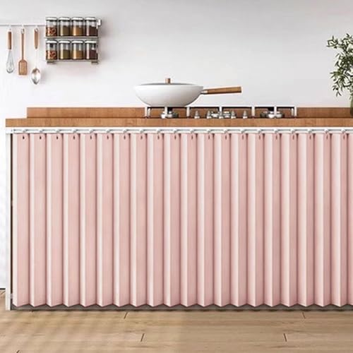 YWQJL Schrankvorhänge Vorhang Für Regal Vorhang Küchenschrank Schrank Vorhang Selbstklebend Schrankvorhang Vorhang Mit Schiene Regal Vorhang Ohne Bohren(#2,160x100cm) von YWQJL
