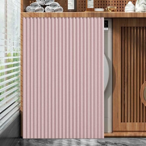 YWQJL Schrankvorhang, Schrank Vorhang mit schiene Staubdichter Vorhang für Regale Schrank Vorhang Zum Schieben Schrank Schatten Vorhan Wasserdicht Schrankvorhänge Küche für Regale(1,W*H/60 * 79cm) von YWQJL