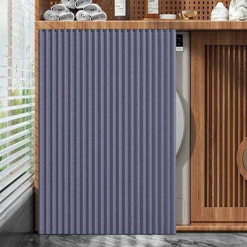 YWQJL Schrankvorhang, Schrank Vorhang mit schiene Staubdichter Vorhang für Regale Schrank Vorhang Zum Schieben Schrank Schatten Vorhan Wasserdicht Schrankvorhänge Küche für Regale(2,W*H/40 * 49cm) von YWQJL