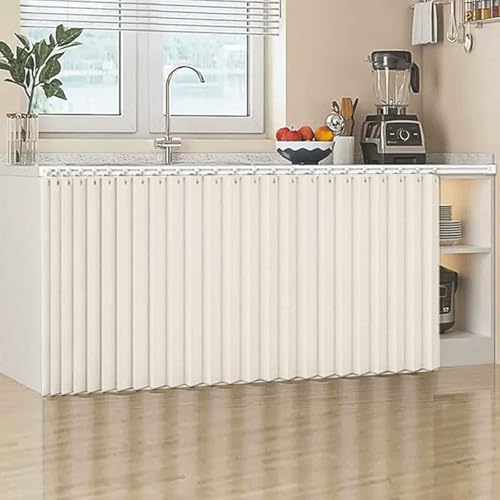 YWQJL Schrankvorhang, Staubdichter Vorhang für Regale Schrank Vorhang Zum Schieben Schrank Schatten Vorhan Wasserdicht Schrankvorhänge Küche für Regale(2,W 60cm/H 79cm) von YWQJL