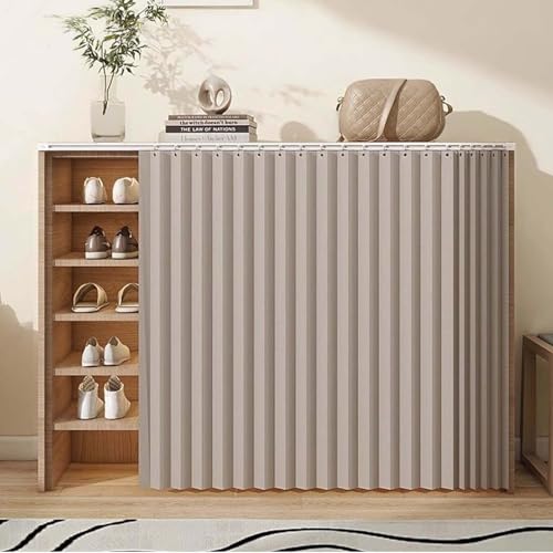 YWQJL Schrankvorhang Schrank Vorhänge Für Küche Regal Vorhang Zum Schieben Schrank Vorhang Vorhang Für Küchenschrank Verdunklungsvorhang Tür Vorhang Deko(#4,W40xH80cm) von YWQJL