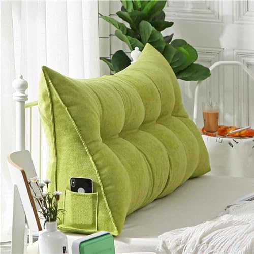 YWQJL Sitzkissen Bett Uckenstützkissen Rückenkissen Bett Sofa langes Kissen Lesekissen Und Sofa Rückenkissen Keilkissen Bettkissen Rückenlehne Lesekissen Removable Cover(F,L60×W20×H50cm) von YWQJL