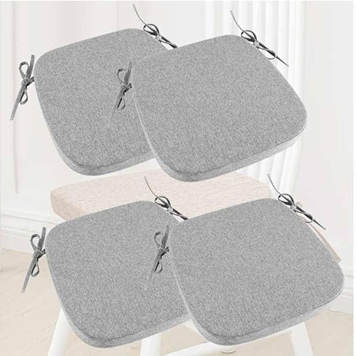 YWQJL Sitzkissen Halbrund 4er Set Stuhlkissen Sitzkissen Stuhl 5cm Dick Sitzkissen Waschbare rutschfest Sitzkissen Mit Reißverschluss Für Indoor Zuhause Büro Küche(F,45x45x5cm) von YWQJL