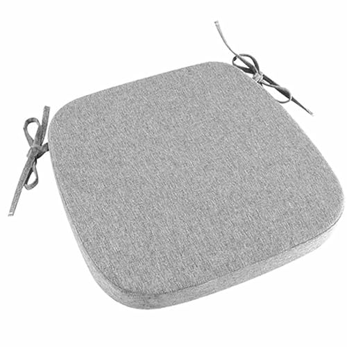 YWQJL Sitzkissen Halbrund Für Rattansessel Stuhlkissen Mit Bändern 5cm Dick Sitzkissen Waschbare rutschfest Sitzkissen Mit Reißverschluss Für Indoor Zuhause Büro Küche(A,50x50x5cm) von YWQJL