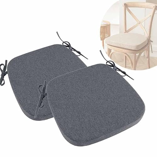 YWQJL Sitzkissen Halbrund Set 2 Stück Stuhlkissen Sitzkissen Stuhl 5cm Dick Sitzkissen Waschbare rutschfest Sitzkissen Mit Reißverschluss Für Indoor Zuhause Büro Küche(F,50x50x5cm) von YWQJL