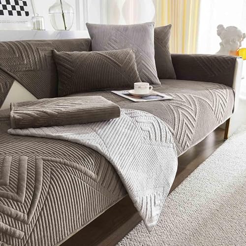 YWQJL Sofabezug Antirutsch,Sofaschutz Sofaschoner,Kratzschutz Hund Katze Überwurf Hundedecke Ecksofa Sofa Schutzdecke Schonbezug Sofa Abdeckung Sofaüberwurf Couchhusse,dunkelgrau-70x120cm von YWQJL