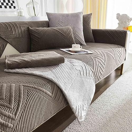 YWQJL Sofabezug Antirutsch,Sofaschutz Sofaschoner,Kratzschutz Hund Katze Überwurf Hundedecke Ecksofa Sofa Schutzdecke Schonbezug Sofa Abdeckung Sofaüberwurf Couchhusse,dunkelgrau-90x120cm von YWQJL