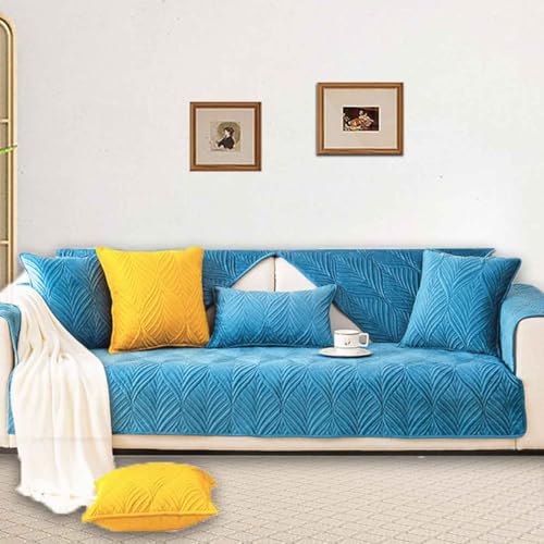 YWQJL Sofabezug Ecksofa Stretch Ohne Armlehne U Form 2 Sitzer 3 Sitzer Sofaschoner rutschfest Sitzfläche I Form Ecksofa Wasserdicht Katze Für Hunde Sofa Überzug(#64,110x160cm) von YWQJL
