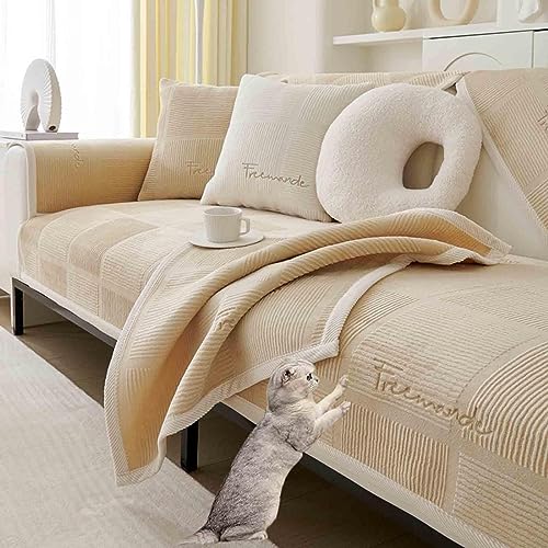 YWQJL Sofabezug L Form Samt Couch Überzug 1 2 3 4 Sitzer Sofaschoner rutschfest Katze Sofaschoner,Pets Dog Couch Bezug Ecksofa Schmutzabweisend Sofa Abdeckung,#23-70x150cm von YWQJL