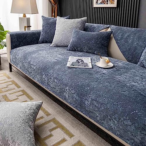 YWQJL Sofaschoner rutschfest,Sofabezug 1 2 3 4 sitzer Samt,L Form Sofaüberwurf,Sofa überzug Ecksofa Pets Dog Couch überzug Anti-rutsch Sofa Überwurf,D-110x240cm von YWQJL
