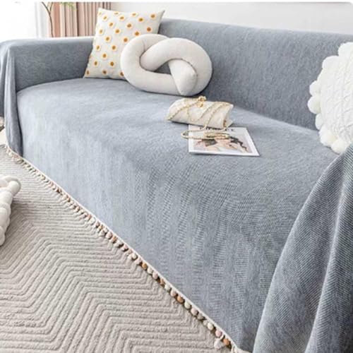 YWQJL Sofaüberwurf Decke Ecksofa L Form Samt rutschfest Wasserdicht XXL Decke Für Sofa Zum Abdecken Grau Decke Sofa Sofa Decke Überwurf Sofa Überwurfdecke Sofadecke,darkgray-180x230CM von YWQJL