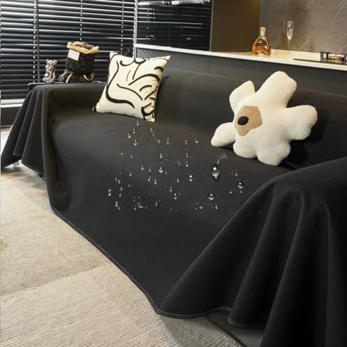 YWQJL Sofaüberwurf Ecksofa Decke rutschfest Groß XXL Überwurfdecke Sofa Sofaschoner Sitzfläche Wasserdicht I Form Katze Hund Schutzdecke Sofaschutz(C,190 * 260) von YWQJL
