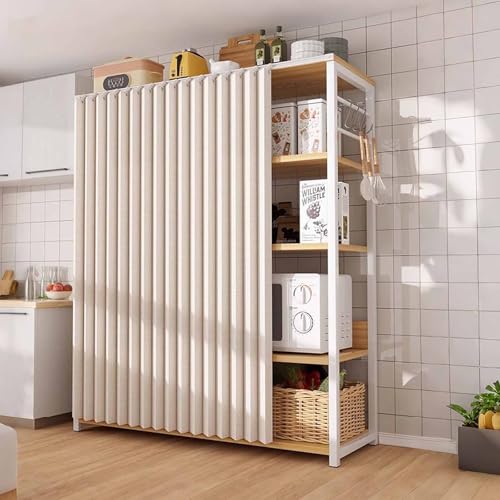 YWQJL Staubdichter Vorhang Für Regal Schrank Vorhang Selbstklebend Schrankvorhang Verdunklungsvorhänge Regal Vorhang Mit Gleitschienen Vorhang Für Schrank(#1,W120xH180cm) von YWQJL