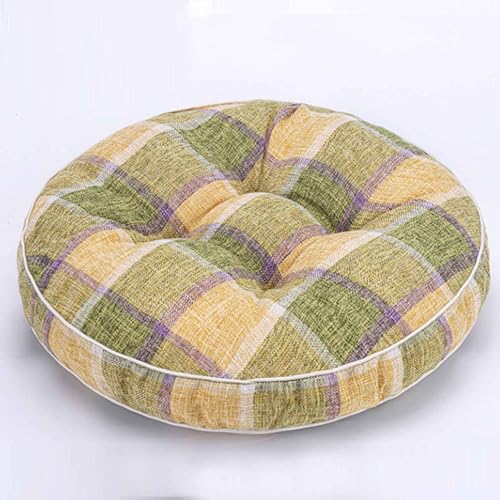 YWQJL Stuhlkissen Sitzkissen Futonmatte Tatami-Matte Langzeit-Sitzbodenstuhlmatte Büro-Esszimmerstuhlmatte Sitzauflagen Gartenmöbel Kissen für drinnen und draußen(*10,Diameter 40cm) von YWQJL