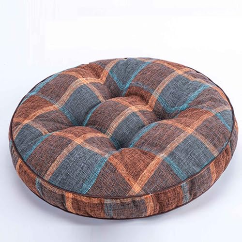 YWQJL Stuhlkissen Sitzkissen Futonmatte Tatami-Matte Langzeit-Sitzbodenstuhlmatte Büro-Esszimmerstuhlmatte Sitzauflagen Gartenmöbel Kissen für drinnen und draußen(*21,Diameter 45cm) von YWQJL