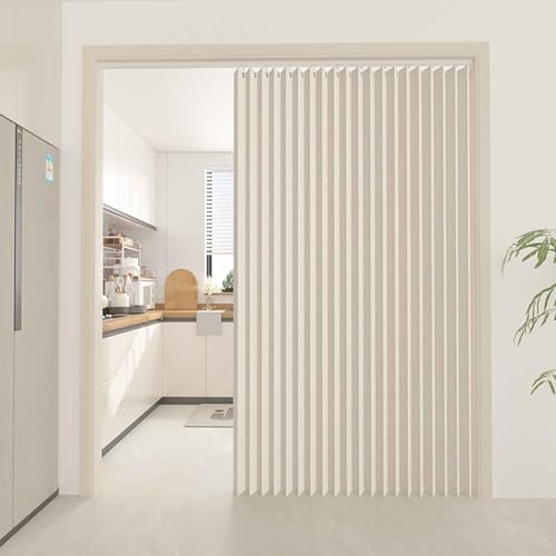 YWQJL Türvorhang Mit Stange Raumteiler Vorhang Gardinen Verdunkelnd Falttüren Innentüren Verdunkelungsvorhänge Schrankvorhang Für Offenen Kleiderschrank(*1,W 100*H 190cm) von YWQJL