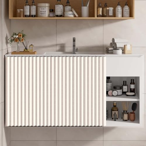 YWQJL Vorhänge Für Schienen Vorhang Für Küchenschrank Schrank Vorhang Selbstklebend Schrankvorhang Staubdichter Wasserdicht Badezimmer Verdunklungsvorhänge(#1,W90xH60cm) von YWQJL