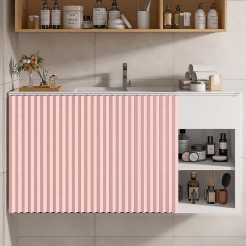 YWQJL Vorhänge Für Schienen Vorhang Für Küchenschrank Schrank Vorhang Selbstklebend Schrankvorhang Staubdichter Wasserdicht Badezimmer Verdunklungsvorhänge(#4,W100xH100cm) von YWQJL