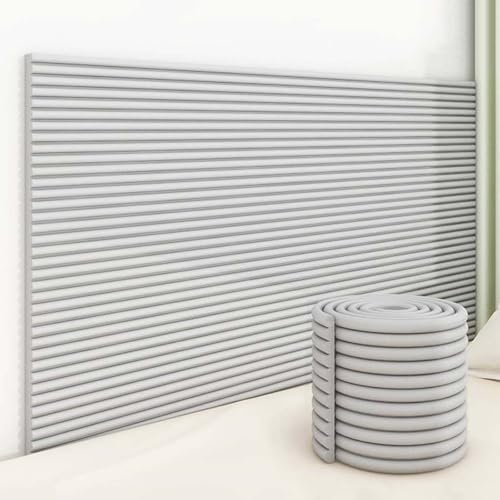 YWQJL Wandkissen Wandpolster Bett 200 cm Wandpaneele Gepolsterter Wandschutz Kinderzimmer Paneele Wand Selbstklebend Antikollision Polsterpaneel Wand(#4,20x200cm/3 Rolls) von YWQJL