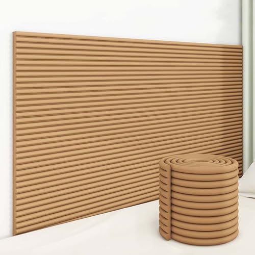 YWQJL Wandkissen Wandpolster Bett 200 cm Wandpaneele Gepolsterter Wandschutz Kinderzimmer Paneele Wand Selbstklebend Antikollision Polsterpaneel Wand(#8,20x200cm/3 Rolls) von YWQJL