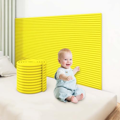 YWQJL Wandkissen Wandpolster Paneele Wand Selbstklebend Wandschutz Bett Kopfteil Kinderzimmer Wandpaneele Gepolstert Polsterpaneel Bett Kantenschutzprofil(#10,20x200cm/4 Rolls) von YWQJL
