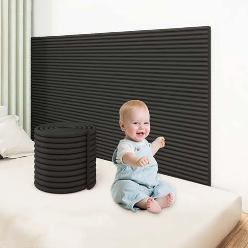 YWQJL Wandkissen Wandpolster Paneele Wand Selbstklebend Wandschutz Bett Kopfteil Kinderzimmer Wandpaneele Gepolstert Polsterpaneel Bett Kantenschutzprofil(#3,20x200cm/4 Rolls) von YWQJL