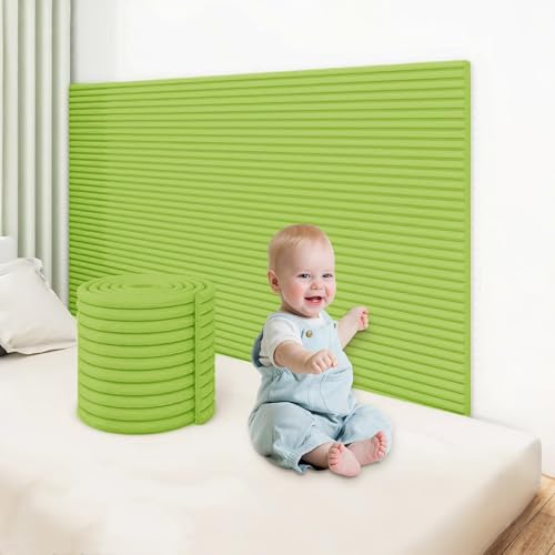 YWQJL Wandkissen Wandpolster Paneele Wand Selbstklebend Wandschutz Bett Kopfteil Kinderzimmer Wandpaneele Gepolstert Polsterpaneel Bett Kantenschutzprofil(#5,20x200cm/4 Rolls) von YWQJL