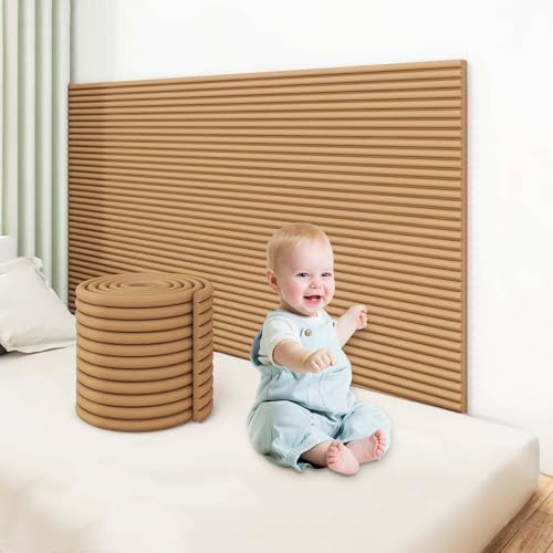 YWQJL Wandkissen Wandpolster Paneele Wand Selbstklebend Wandschutz Bett Kopfteil Kinderzimmer Wandpaneele Gepolstert Polsterpaneel Bett Kantenschutzprofil(#6,20x200cm/1 roll) von YWQJL
