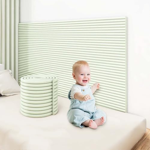 YWQJL Wandkissen Wandpolster Paneele Wand Selbstklebend Wandschutz Bett Kopfteil Kinderzimmer Wandpaneele Gepolstert Polsterpaneel Bett Kantenschutzprofil(#8,20x200cm/4 Rolls) von YWQJL
