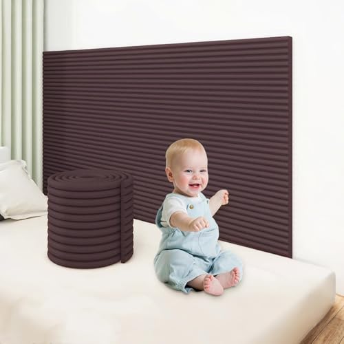YWQJL Wandkissen Wandpolster Paneele Wand Selbstklebend Wandschutz Bett Kopfteil Kinderzimmer Wandpaneele Gepolstert Polsterpaneel Bett Kantenschutzprofil(#9,20x200cm/4 Rolls) von YWQJL