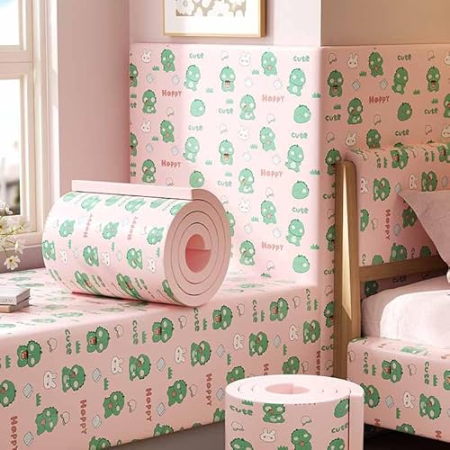 YWQJL Wandpaneele Gepolstert Kinderzimmer Wand 200cm Wandkissen Selbstklebend Kinderzimmer Wall Panels Paneele Wand Selbstklebend Wandschutz Schlafzimmer Wandschutz Bett Wandpolster(18) von YWQJL
