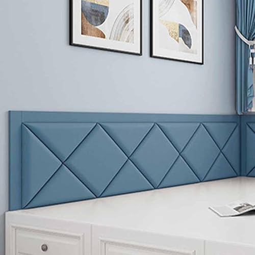YWQJL Wandpaneele Gepolstert Wandkissen Selbstklebend 3D Selbstklebend Wandaufkleber Paneele Wand,Wandkissen Bett Selbstklebend Leder Polsterpaneel Wandkissen Abnehmbar Schutzplatte(024,L 1m*H 50cm) von YWQJL