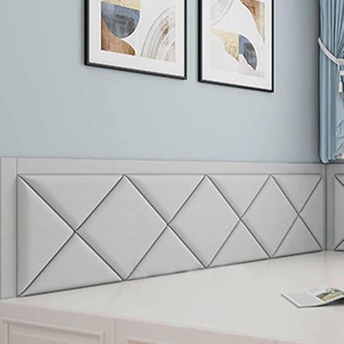 YWQJL Wandpaneele Gepolstert Wandkissen Selbstklebend 3D Selbstklebend Wandaufkleber Paneele Wand,Wandkissen Bett Selbstklebend Leder Polsterpaneel Wandkissen Abnehmbar Schutzplatte(03,L 1m*H 50cm) von YWQJL