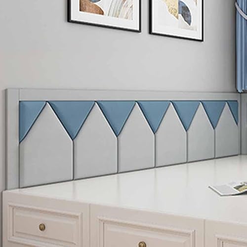 YWQJL Wandpaneele Gepolstert Wandkissen Selbstklebend 3D Selbstklebend Wandaufkleber Paneele Wand,Wandkissen Bett Selbstklebend Leder Polsterpaneel Wandkissen Abnehmbar Schutzplatte(09,L 1m*H 50cm) von YWQJL