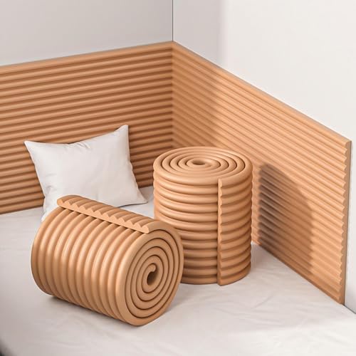 YWQJL Wandpolster Selbstklebende Wandpaneele Wandschutz Stuhllehne Wandkissen Bett Polsterpaneel Wand Kantenschutz Tisch Paneele Wand Selbstklebend Tapete(#2,20x200cm/2 Rolls) von YWQJL