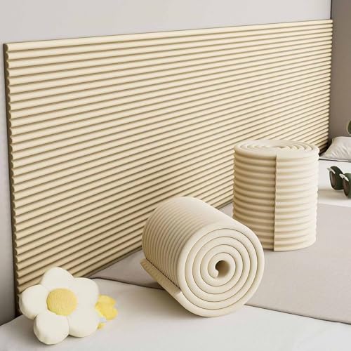 YWQJL Wandpolster Wandpaneele Gepolsterter Wandkissen Paneele Wand Selbstklebend Antikollision Wandschutzfolie Polsterpaneel Wand Wandschutz Bett Für Kinder(#1,20x200cm/3 roll) von YWQJL