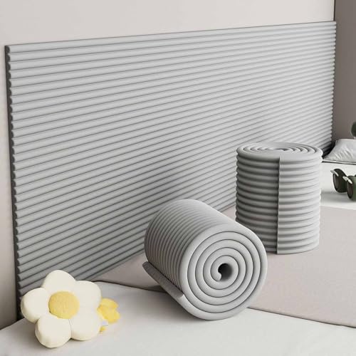 YWQJL Wandpolster Wandpaneele Gepolsterter Wandkissen Paneele Wand Selbstklebend Antikollision Wandschutzfolie Polsterpaneel Wand Wandschutz Bett Für Kinder(#4,20x200cm/3 roll) von YWQJL