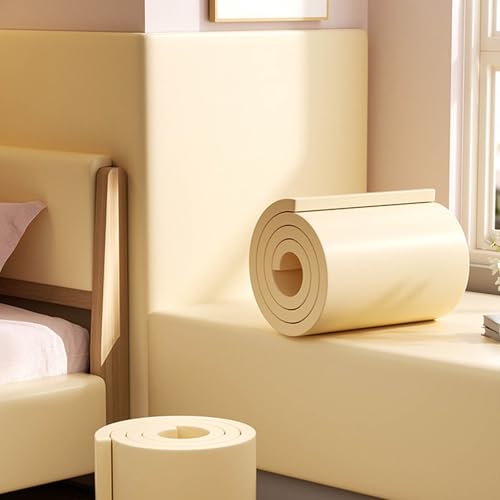 YWQJL Wandschutz Wandkissen Selbstklebend Wandpolster Bett 200cm Polsterpaneel Wand Selbstklebende Paneele Wandpaneele Gepolstert Für Kinderzimmer Kantenschutz(#12,200cmx20cmx1cm) von YWQJL