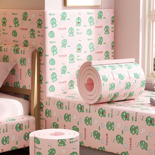 YWQJL Wandschutz Wandkissen Selbstklebend Wandpolster Bett 200cm Polsterpaneel Wand Selbstklebende Paneele Wandpaneele Gepolstert Für Kinderzimmer Kantenschutz(#15,200cmx20cmx1cm) von YWQJL
