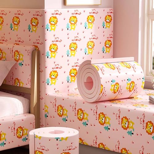 YWQJL Wandschutz Wandkissen Selbstklebend Wandpolster Bett 200cm Polsterpaneel Wand Selbstklebende Paneele Wandpaneele Gepolstert Für Kinderzimmer Kantenschutz(#17,200cmx20cmx1cm) von YWQJL