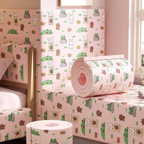 YWQJL Wandschutz Wandkissen Selbstklebend Wandpolster Bett 200cm Polsterpaneel Wand Selbstklebende Paneele Wandpaneele Gepolstert Für Kinderzimmer Kantenschutz(#19,200cmx20cmx1cm) von YWQJL