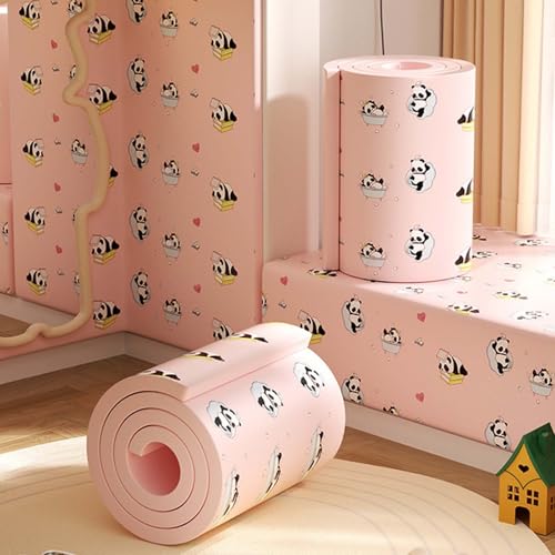 YWQJL Wandschutz Wandkissen Selbstklebend Wandpolster Bett 200cm Polsterpaneel Wand Selbstklebende Paneele Wandpaneele Gepolstert Für Kinderzimmer Kantenschutz(#21,200cmx20cmx1cm) von YWQJL