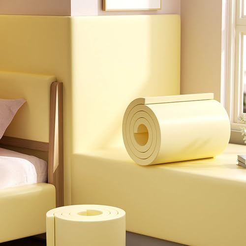 YWQJL Wandschutz Wandkissen Selbstklebend Wandpolster Bett 200cm Polsterpaneel Wand Selbstklebende Paneele Wandpaneele Gepolstert Für Kinderzimmer Kantenschutz(#22,200cmx20cmx1cm) von YWQJL