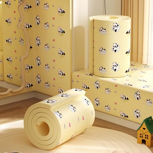 YWQJL Wandschutz Wandkissen Selbstklebend Wandpolster Bett 200cm Polsterpaneel Wand Selbstklebende Paneele Wandpaneele Gepolstert Für Kinderzimmer Kantenschutz(#27,200cmx20cmx1cm) von YWQJL