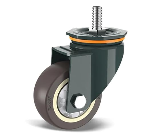 1 Stück 5 Zoll M10/M12/M14/M16/M20 Schraube Universalrad mit Bremsgummiwelle Lenkrolle Stille Maschine Einzellast 150KG(M10- Universal Wheel) von YWRWUPMGK