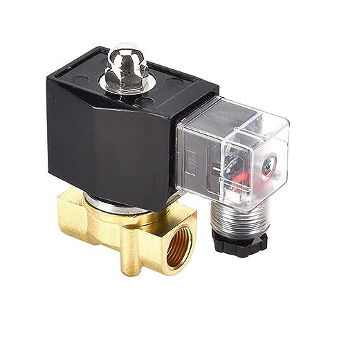 3/8"" IP65 wasserdichtes Messing-Magnetventil mit LED-Betriebsanzeige 24V 12V 220V 110V normalerweise geschlossenes elektrisches Magnetventil aus Messing(Npt-230vac-epdm-seal) von YWRWUPMGK
