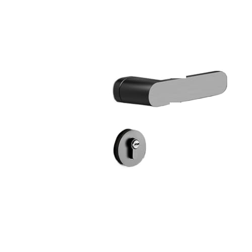 YWRWUPMGK Minimalistisches ökologisches Türschloss Innenschlafzimmertürschloss Schwarz Grau Modern Magnetisch Leises Licht Luxus Holztürschloss Türgriff(Gray Silent 35-45MM Without Key) von YWRWUPMGK