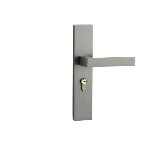 YWRWUPMGK Schwarz Home Tür Zink-Legierung Schlafzimmer Innen Holz Türschloss Pistole Grau Silent Magnetic Lock Möbel(The Gun Gray Large 50 Copper) von YWRWUPMGK